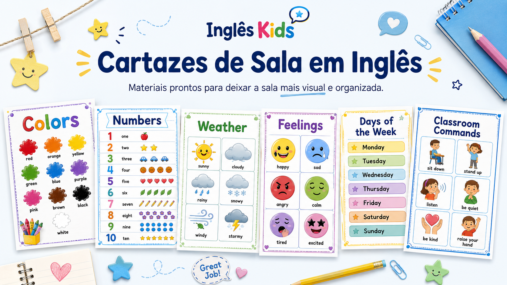 Cartazes de Sala em Inglês